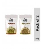 True Elements Raw Pumpkin Seeds 150g and Raw Sunflower Seeds 150g Combo, 300g