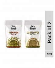 True Elements Raw Pumpkin Seeds 150g and Raw Sunflower Seeds 150g Combo, 300g