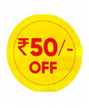 PM 50rs Off Offer Sticker