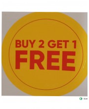 PM Round Sticker Label 2 + 1 (Combo)